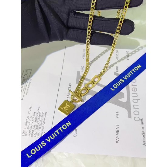 LV Jewelry Necklace: $20–$25 with box; $17–$22 without box