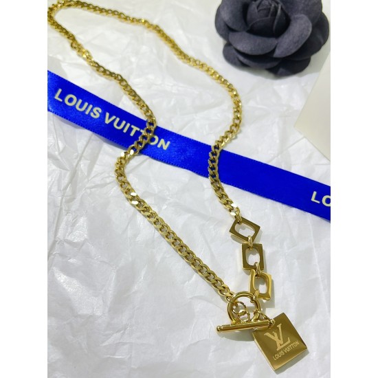 LV Jewelry Necklace: $20–$25 with box; $17–$22 without box