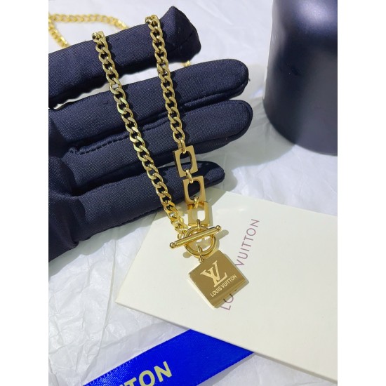 LV Jewelry Necklace: $20–$25 with box; $17–$22 without box