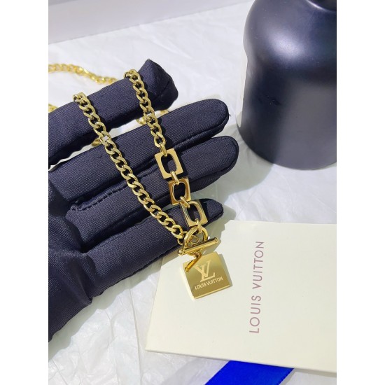 LV Jewelry Necklace: $20–$25 with box; $17–$22 without box