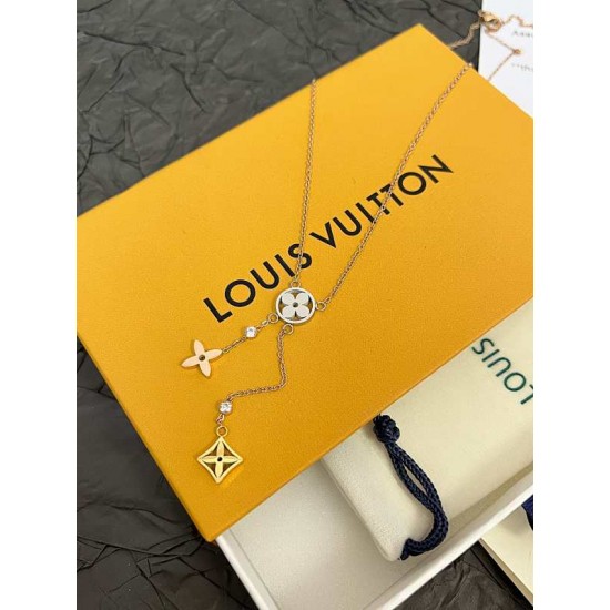 LV Jewelry Necklace: $20–$25 with box; $17–$22 without box