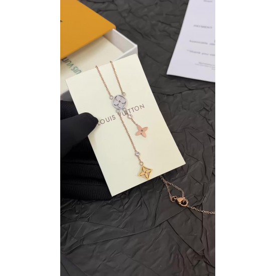 LV Jewelry Necklace: $20–$25 with box; $17–$22 without box