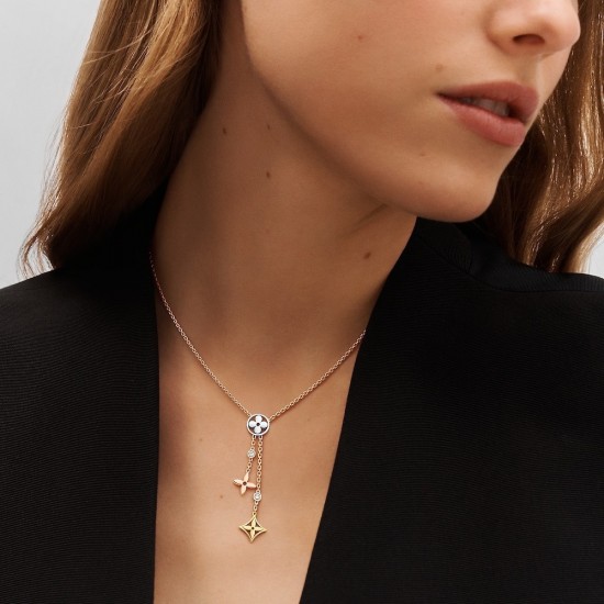 LV Jewelry Necklace: $20–$25 with box; $17–$22 without box