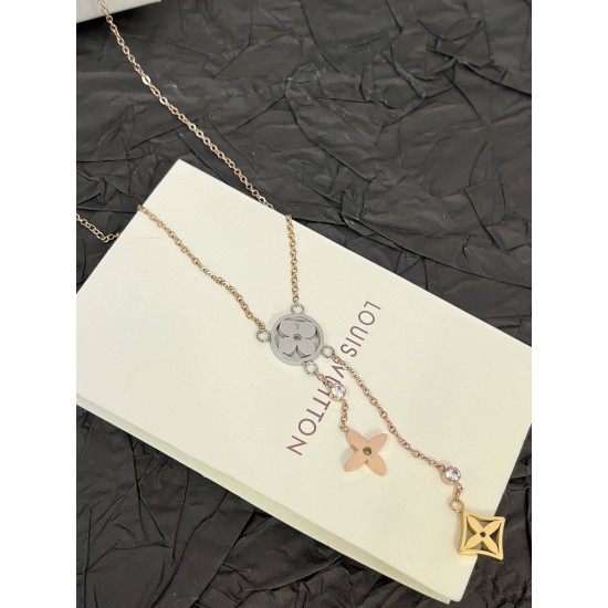 LV Jewelry Necklace: $20–$25 with box; $17–$22 without box