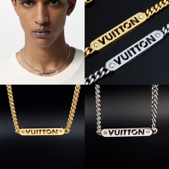 LV Jewelry Necklace: $20–$25 with box; $17–$22 without box