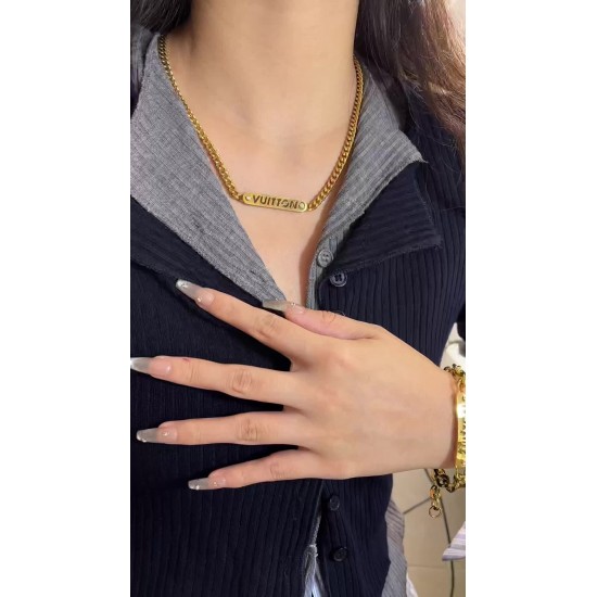 LV Jewelry Necklace: $20–$25 with box; $17–$22 without box