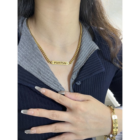 LV Jewelry Necklace: $20–$25 with box; $17–$22 without box