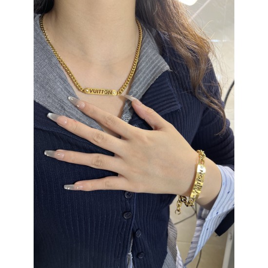 LV Jewelry Necklace: $20–$25 with box; $17–$22 without box