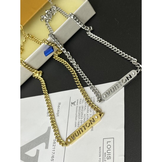 LV Jewelry Necklace: $20–$25 with box; $17–$22 without box