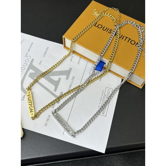 LV Jewelry Necklace: $20–$25 with box; $17–$22 without box