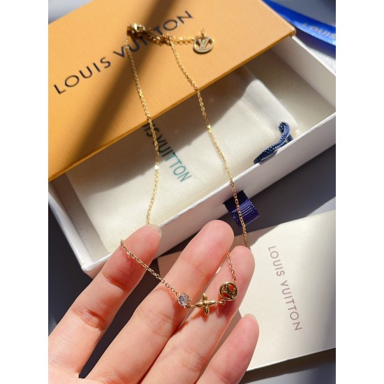 LV Jewelry Necklace: $20–$25 with box; $17–$22 without box
