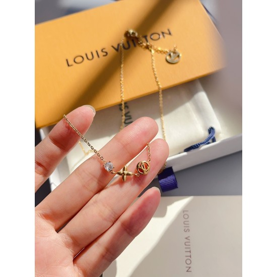 LV Jewelry Necklace: $20–$25 with box; $17–$22 without box
