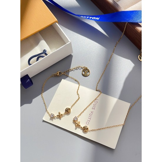 LV Jewelry Necklace: $20–$25 with box; $17–$22 without box