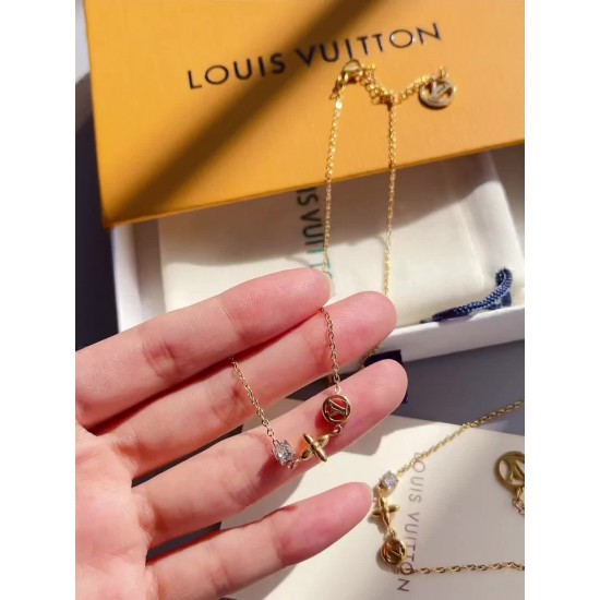 LV Jewelry Necklace: $20–$25 with box; $17–$22 without box