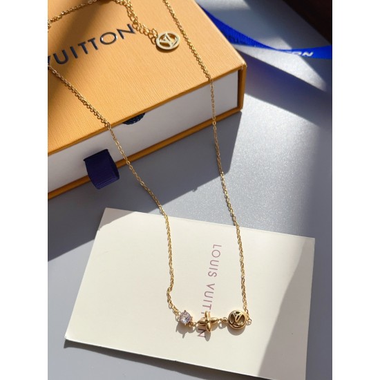 LV Jewelry Necklace: $20–$25 with box; $17–$22 without box