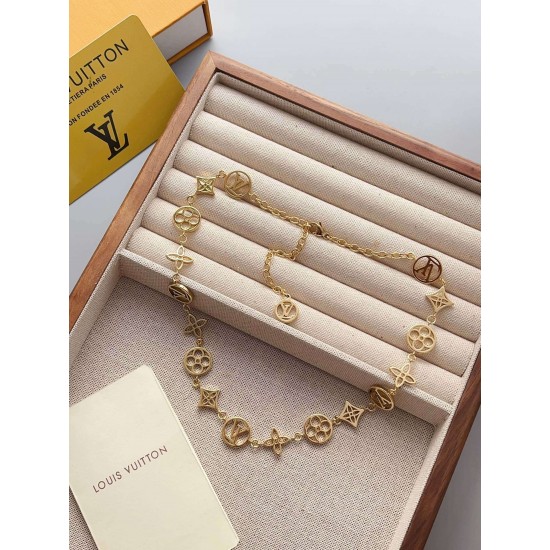 LV Jewelry Necklace: $20–$25 with box; $17–$22 without box
