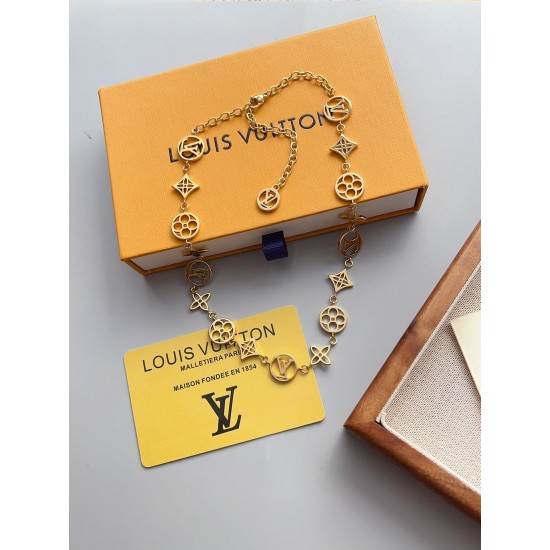 LV Jewelry Necklace: $20–$25 with box; $17–$22 without box