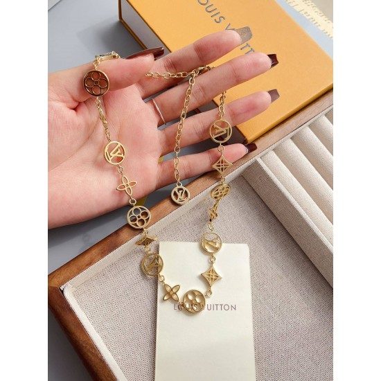 LV Jewelry Necklace: $20–$25 with box; $17–$22 without box