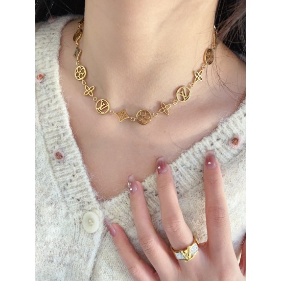 LV Jewelry Necklace: $20–$25 with box; $17–$22 without box