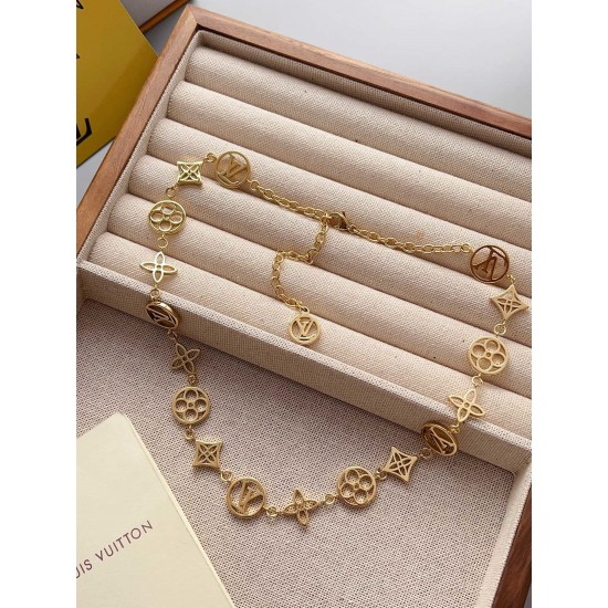 LV Jewelry Necklace: $20–$25 with box; $17–$22 without box