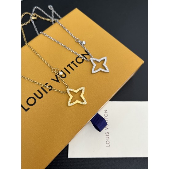 LV Jewelry Necklace: $20–$25 with box; $17–$22 without box
