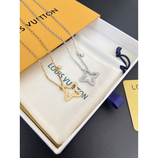 LV Jewelry Necklace: $20–$25 with box; $17–$22 without box