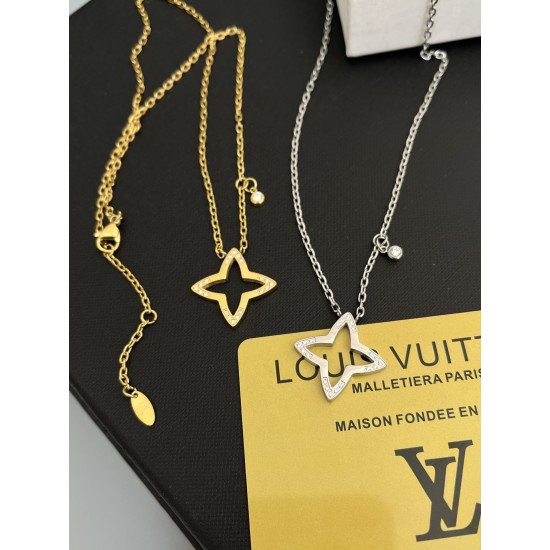 LV Jewelry Necklace: $20–$25 with box; $17–$22 without box