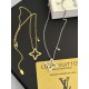 LV Jewelry Necklace: $20–$25 with box; $17–$22 without box