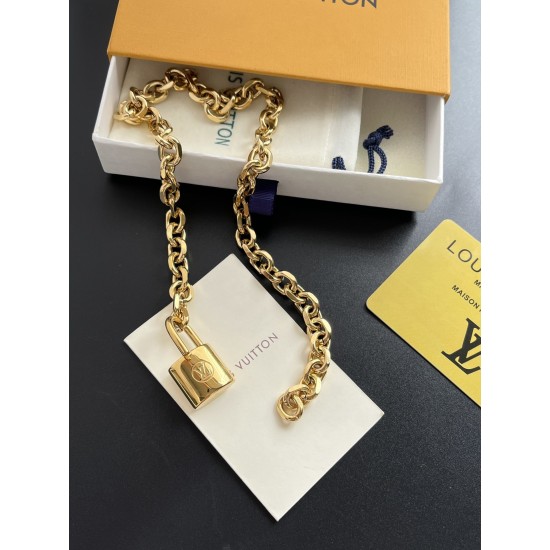 LV Jewelry Necklace: $20–$25 with box; $17–$22 without box