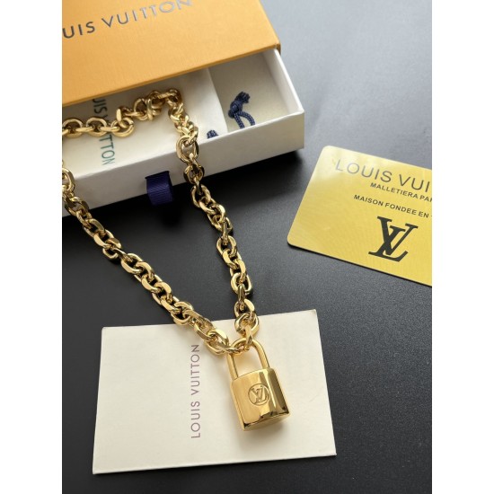 LV Jewelry Necklace: $20–$25 with box; $17–$22 without box