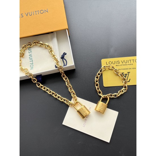 LV Jewelry Necklace: $20–$25 with box; $17–$22 without box