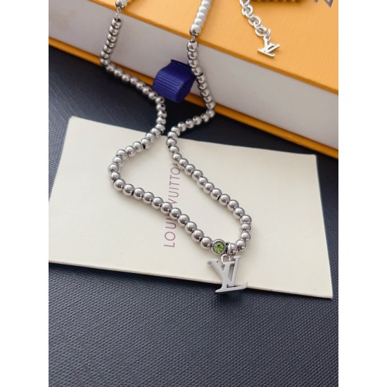 LV Jewelry Necklace: $20–$25 with box; $17–$22 without box