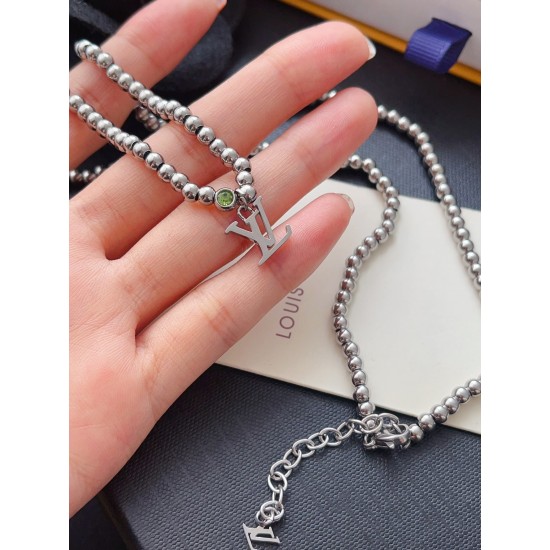 LV Jewelry Necklace: $20–$25 with box; $17–$22 without box