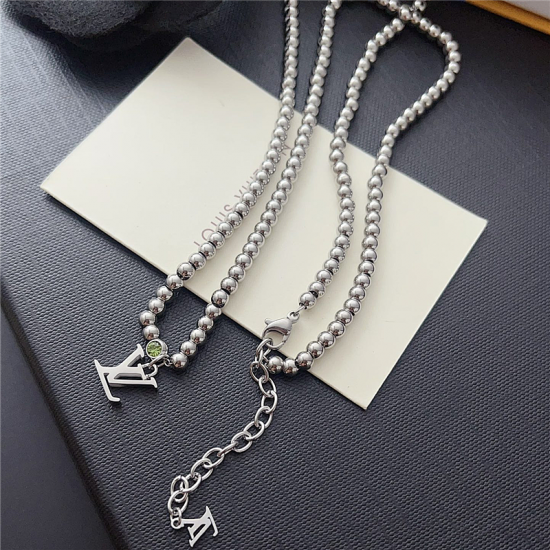 LV Jewelry Necklace: $20–$25 with box; $17–$22 without box