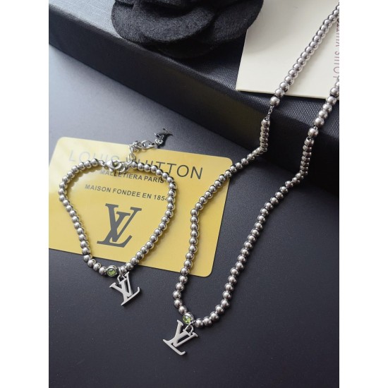 LV Jewelry Necklace: $20–$25 with box; $17–$22 without box