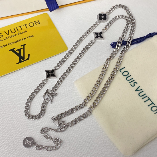 LV Jewelry Necklace: $20–$25 with box; $17–$22 without box