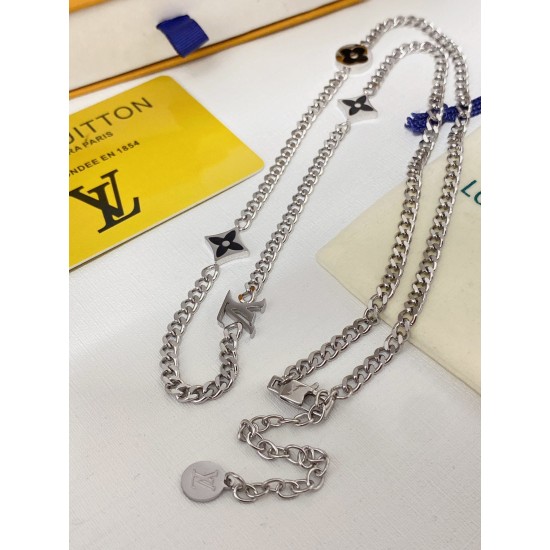 LV Jewelry Necklace: $20–$25 with box; $17–$22 without box