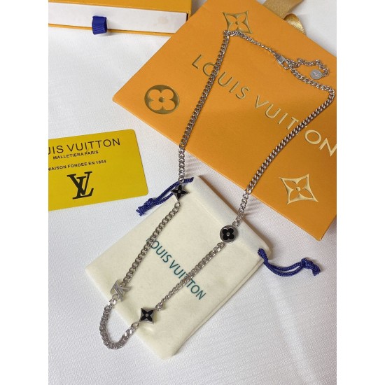 LV Jewelry Necklace: $20–$25 with box; $17–$22 without box