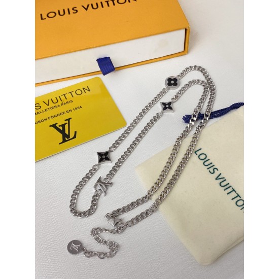 LV Jewelry Necklace: $20–$25 with box; $17–$22 without box