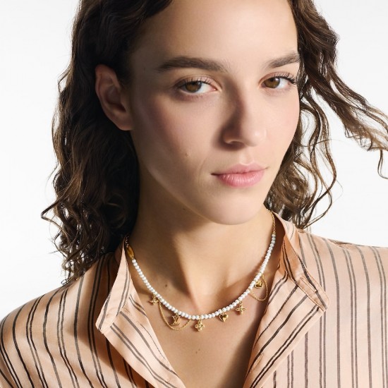 LV Jewelry Necklace: $20–$25 (with box); $17–$22 (without bo