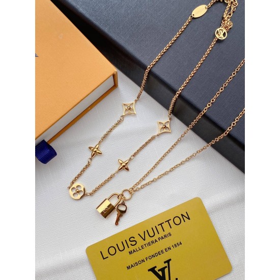 LV Jewelry Necklace: $20–$25 with box; $17–$22 without box