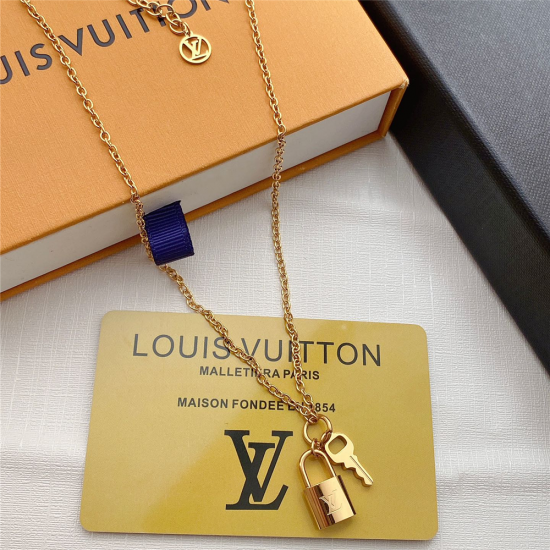 LV Jewelry Necklace: $20–$25 with box; $17–$22 without box