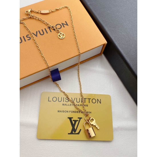 LV Jewelry Necklace: $20–$25 with box; $17–$22 without box