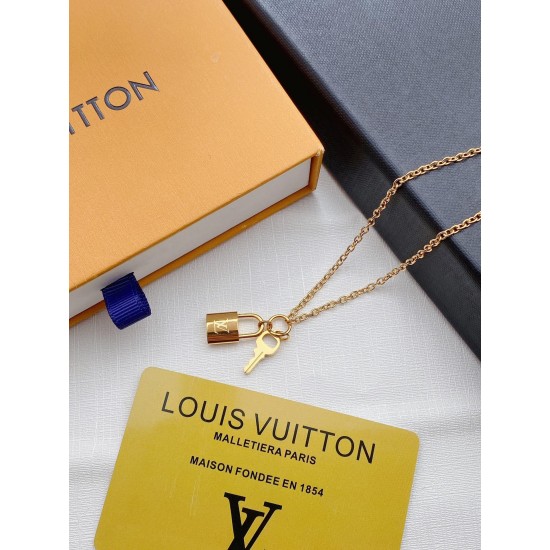 LV Jewelry Necklace: $20–$25 with box; $17–$22 without box
