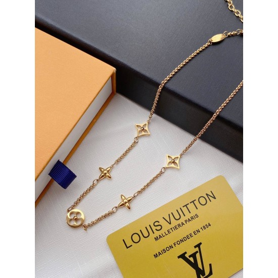 LV Jewelry Necklace: $20–$25 with box; $17–$22 without box