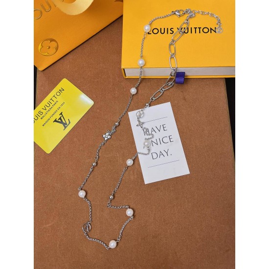 LV Jewelry Necklace: $20–$25 with box; $17–$22 without box