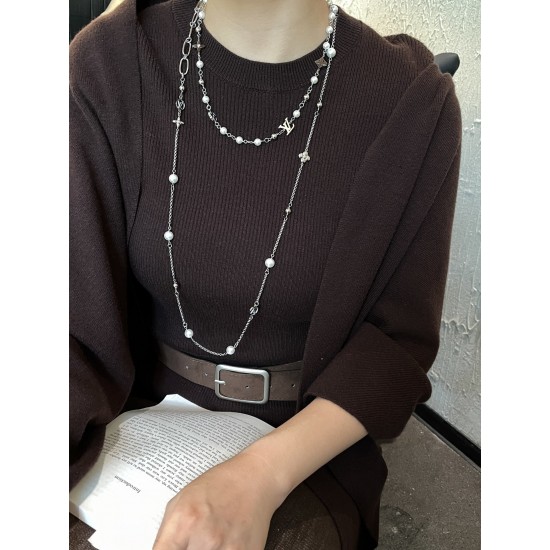 LV Jewelry Necklace: $20–$25 with box; $17–$22 without box