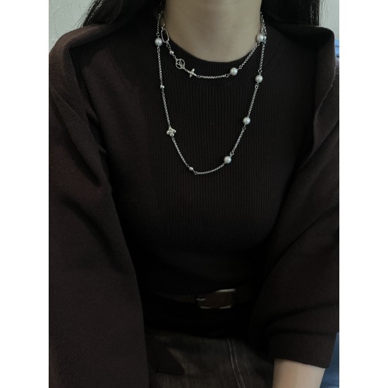 LV Jewelry Necklace: $20–$25 with box; $17–$22 without box