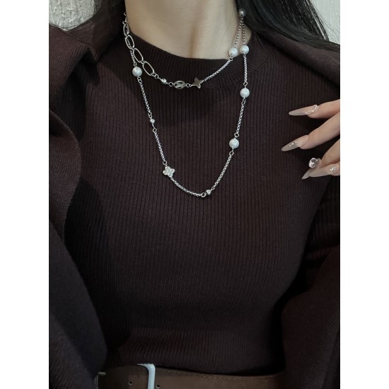 LV Jewelry Necklace: $20–$25 with box; $17–$22 without box