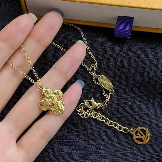 LV Jewelry Necklace: $20–$25 with box; $17–$22 without box
